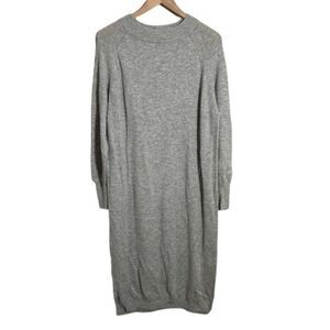 Muji Wool Sweater Dress Womens M/L Midi Long Sleeve Minimalist Quiet Luxury